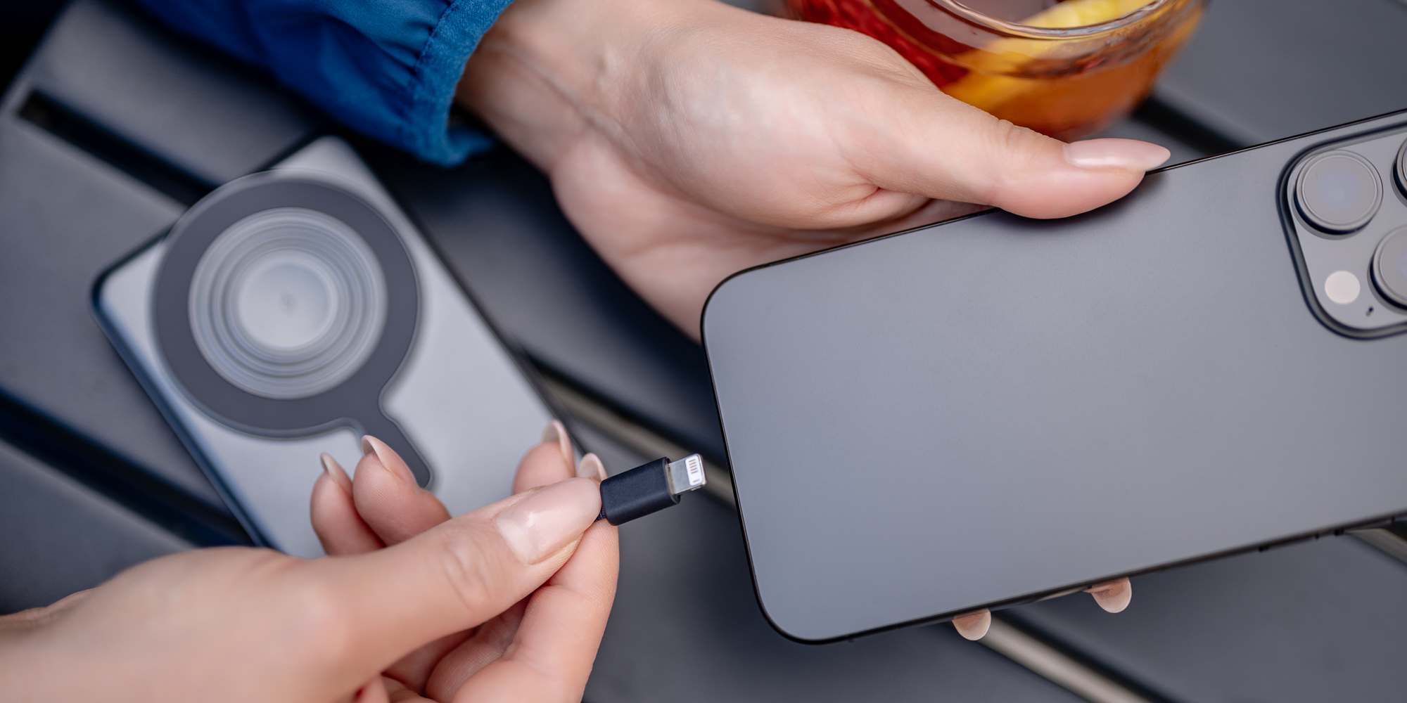 Power Bank Newell MS-10000 Pro MagSafe 10000 mAh Lightning, USB-C - szary